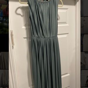 Blue knee length pleated dress H&M